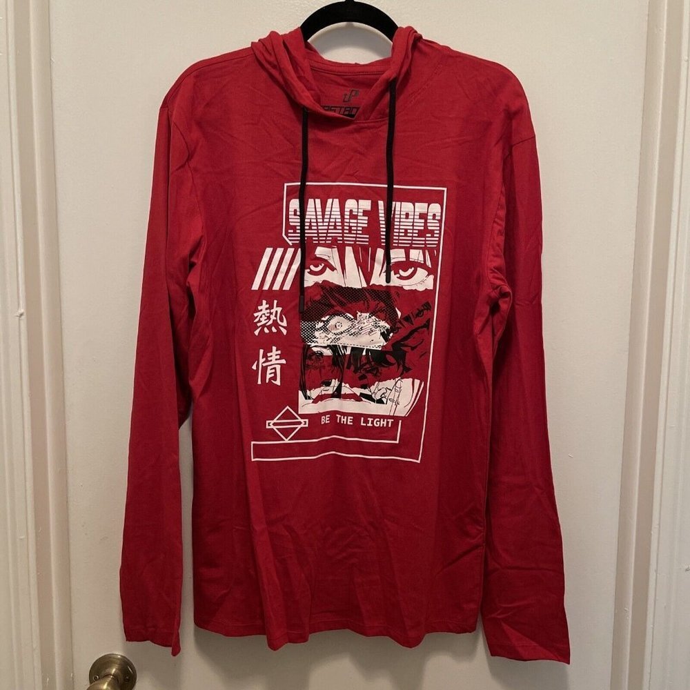 Up Upstanders Hoodie Red Sweatshirt  T-Shirt Top Teens Size M Savage Vibes NWOT
